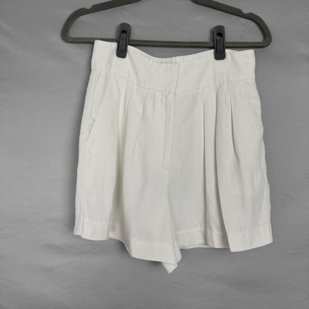 Reiss High Waist Cream Women's Shorts